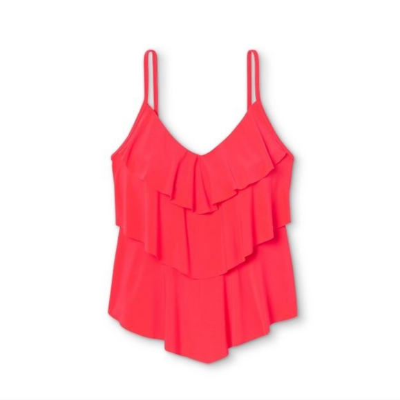 Aqua Green Women's Tiered Tankini Top Plus Sizes 20 W or 2X - Picture 5 of 9